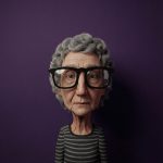 Un vieille femme caricaturale faite en 3D