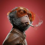 un singe antipathique fait en 3D